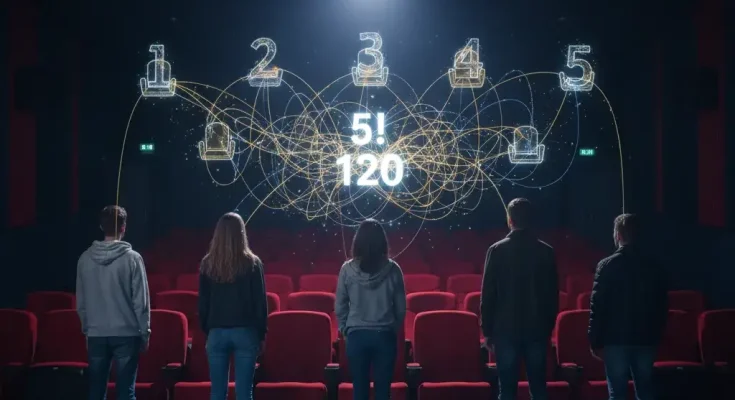 5 arkadaş bir sinemadaki 5 koltuğa kaç farklı şekilde oturabilir