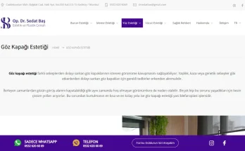 Göz Kapağı Estetiği ve Göz Çevresi Gençleştirmede Modern Yaklaşımlar