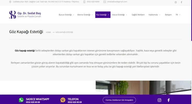 Göz Kapağı Estetiği ve Göz Çevresi Gençleştirmede Modern Yaklaşımlar